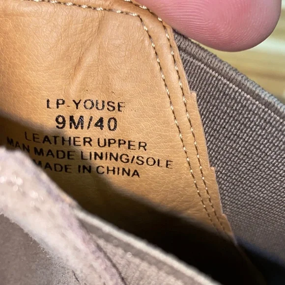 🍀Lucky Brand Youse Taupe Suede Chelsea Wedge Ankle Booties- Women’s 9M - Picture 8 of 9